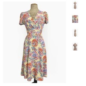 Pastel Floral Sunday Best Knee Length Rita Dress